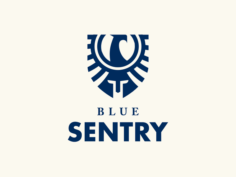 Blue Sentry blue logo security sentry