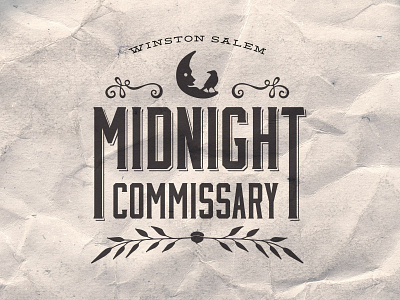 Midnight Commissary commissary crow logo midnight moon raven restaurant