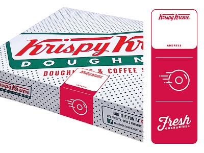 Krispy Kreme delivery seal box delivery donut doughnut kreme krispy now seal sticker