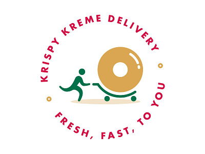 Donut delivery branding delivery donut doughnut fun illustration kreme krispy logo