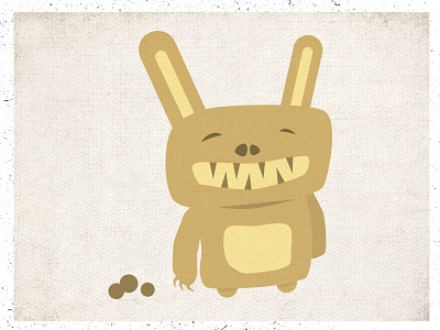 Bad lil monster bad claws funny illustration little monster poop teeth