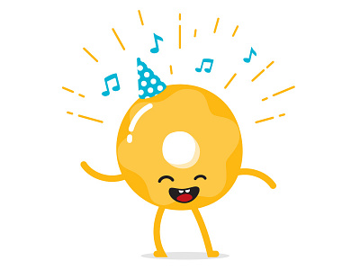 Doughnut's Birthday 2 of 2 balloon birthday donut doughnut fun happy hat music singing
