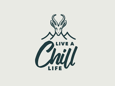 Live a chill life branding chill deer design fun identity illustration logo vector