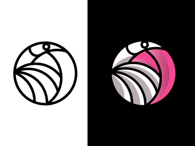 Flamingo Logo bird branding circle flamingo golden ratio graphic design icon identity illustration illustrator logo vector