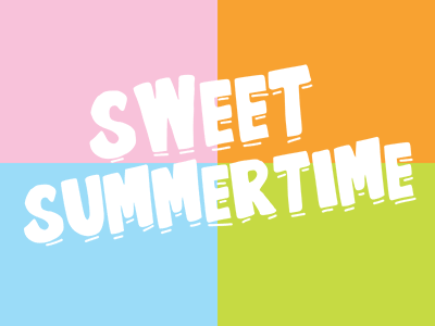 Sweet Summertime colorful illustration popsicle summer