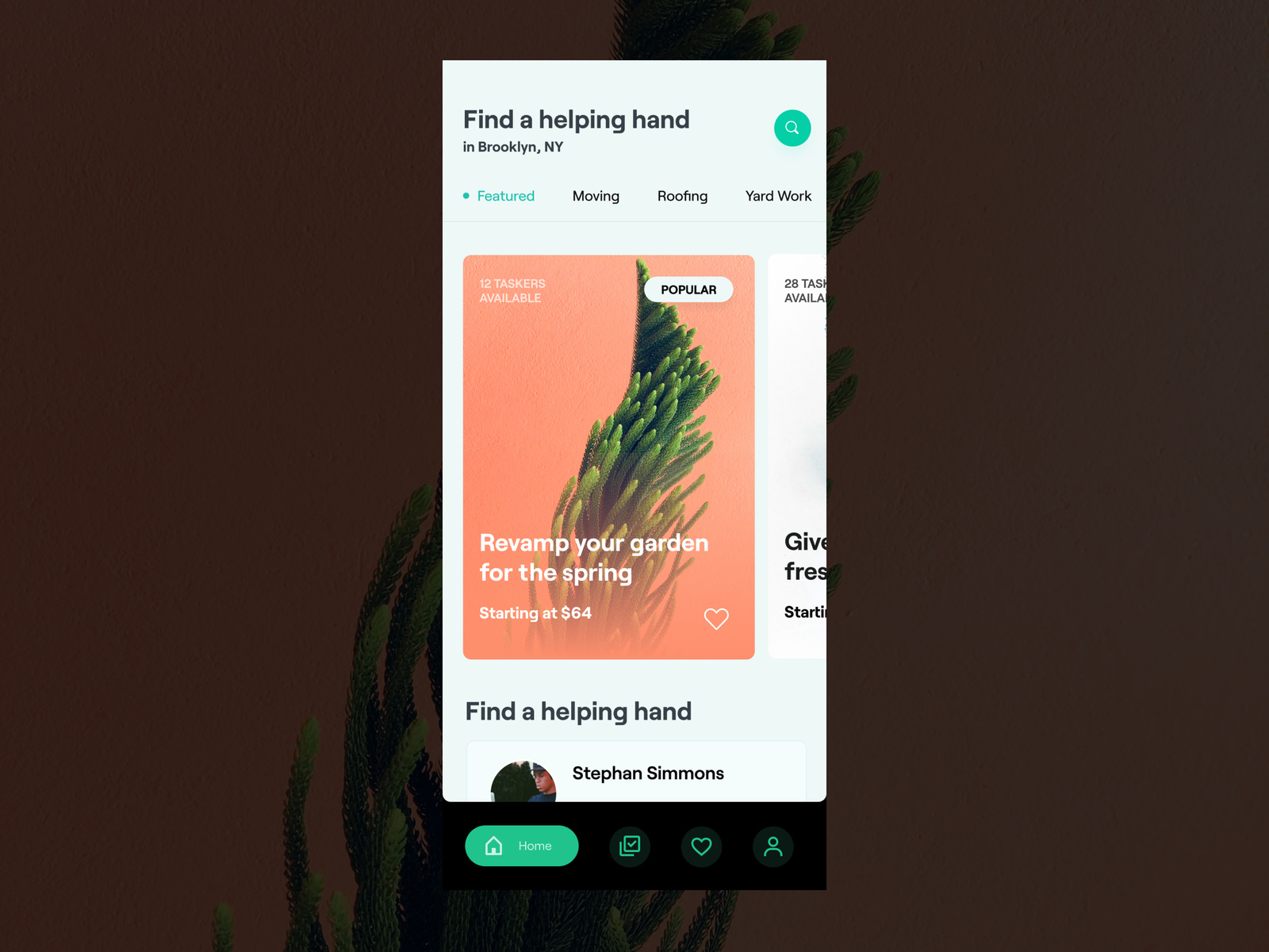 Task rabbit redesign by Stephan Simmons on Dribbble