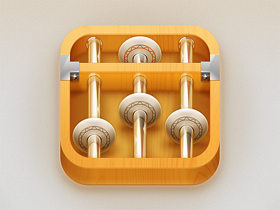 Abacus App icon（Ancient Chinese Calculator） abacus app calculator chinese icon ios iron metal silver texture wood yellow