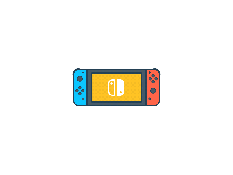 Nintendo Switch Animation animation blue console controller game gaming illustration nintendo red switch video
