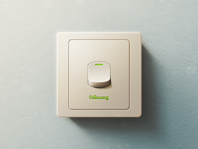 Following Btn button fans follow green icon light like real socket switch