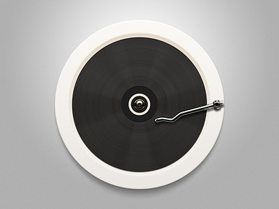 Lp Player black cd china gray icon ios logo music player white