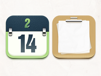 Calendar&Notepad Icon calendar china gray green icon ios logo metal notepad white yellow