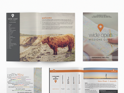 Wide Open Missions Guide branding design indesign magazine print