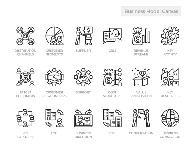 Business Model Icons.