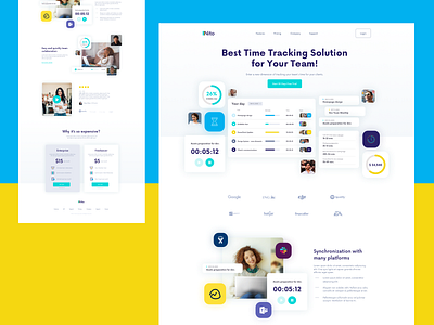 Nito - Time Tracking Solution - Landing Page