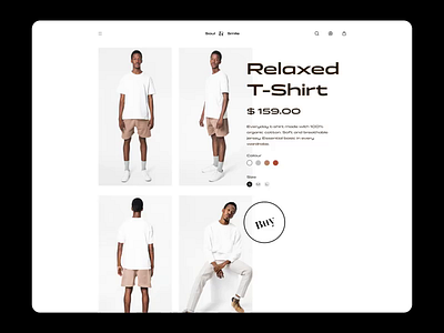 Soul & Smile - Product Page Motion animation brutalism call to action clothes desktop ecommerce ecommerce business ecommerce design fashion hoover premium product page