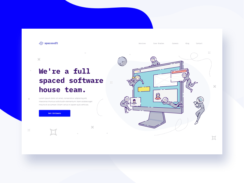 SpaceSoft - Software House Website Hero Animation
