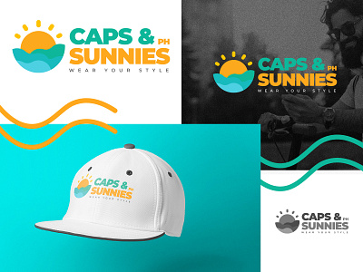 CAPS & SUNNIES PH LOGO adobe illustrator adobe photoshop brand design branding graphic design graphicdesign hipster illustrator logo design sun sunset sunset logo