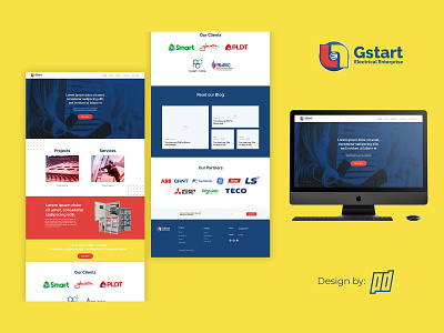 The Gstart Electrical Enterprise Home Page adobe creative cloud adobe illustrator adobe photoshop design graphic design graphicdesign illustration illustrator logo design ui uiux webdesign