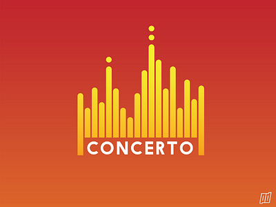 Concerto Logo app apple branding design gradient graphicdesign illustrator iphone logo logos mockup