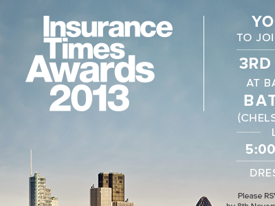 Insurance Times Awards Email Invite - version 1 digital e invite e vite insurance invitation invite times