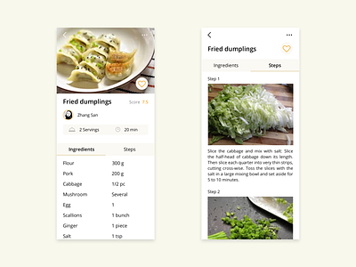 Daily UI 040 Recipe dailyui recipe recipe app ui