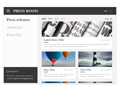 Press Page | Daily UI 051