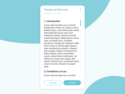Terms Of Service | Daily UI 089 daily daily 100 daily challange dailyui terms of service ui