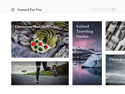Curated For You | Daily UI 091