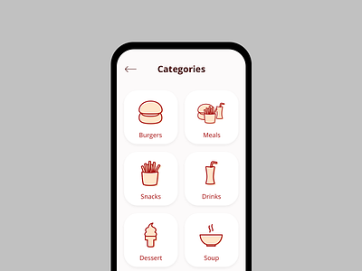Categories | Daily UI 099 categories category category icons daily 100 daily challange dailyui food