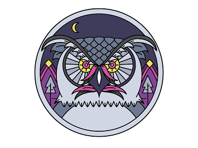 Night Owl branding design flat icon illustration illustrator cc logo monoline owl owl logo vector