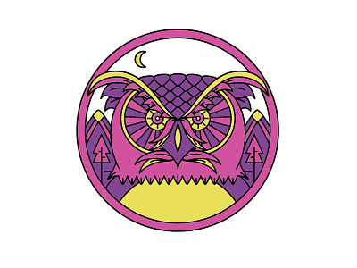 Night Owl T-Shirt design flat fun art icon illustration illustrator cc monoline owl tshirt art vector