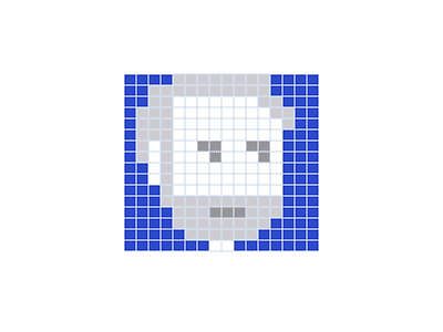 We are all made of squares bitmap icon illustration