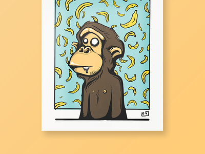 Hungry Monkey africa art banana bananas brandidentity cartoon character chimp concept design digital art doodleart eggplant graphic design illustration illustrator logo photoshop sketch vector