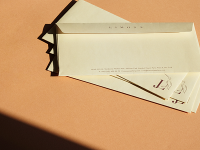 Envelope design for Limosa Jewellery — Logo & Brand Identity