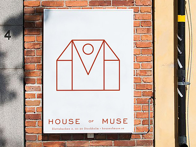 House of Muse Billboard billboard billboard design branding cafe branding cafe logo coffee branding design fika graphic design house of muse identity logotype simplicity stockholm sweden swedish fika typography visual
