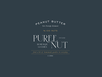 Puree Nut Label Layout brand branding color food branding homemade identity jar packaging label packaging logotype nut branding nut butter nutrition packaging peanut butter simplicity typography