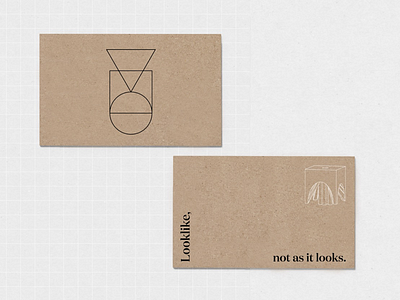 Looklike Pavilion business card craft design geometry pavilion shape