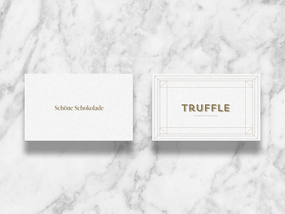 Truffle by Schöne Schokolade branding business card chocolate design graphic minimalism simplicity