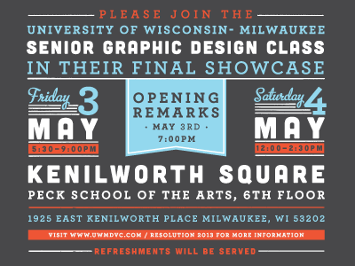 Type work for Senior Capstone poster archer banner cubano line resolution type typography uwm