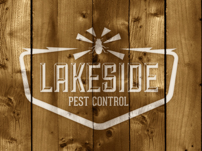 Lakeside Pest Control Logo beetle bug control lakeside lightning lightning bolt logo pest sullivan wood