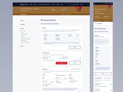 Next-gen Delta.com Profile Experience