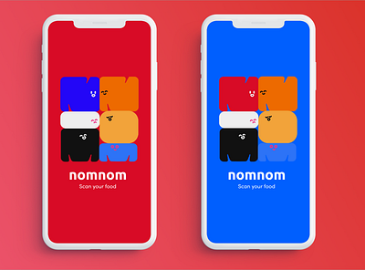 NOMNOM app branding colors design design art food app food scan foodie illustration traveler ui ux