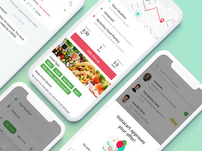 Ugly Fresh Driver delivery app food app product design ui ux