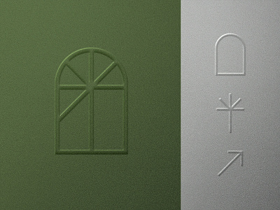 Juliana Macena Architecture Concept arrow branding concept construction door identity logo minimalist nature perspective plant symbol window
