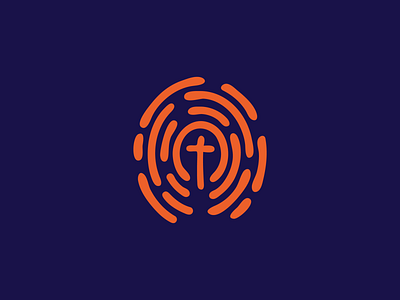 Rede Plenus logo branding christ church cross design fingerprint jesus logo minimalist