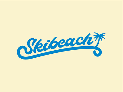 Skibeach beach brazil brazilian design hobby logo palm type typogaphy wave