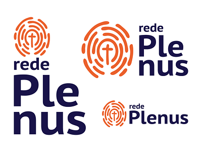 Rede Plenus final logo christ christian church cross design fingerprint indentity logo minimalist ministry person symbol wordmark