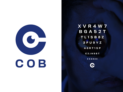 COB - Brazilian Ophthalmology Center analysis branding design eye letter c logo magnifying glass medical medical center minimalist negative space ophthalmology vision wordmark