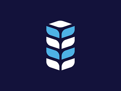 Leaf + Building Logo Concept.