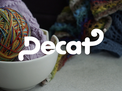 Decat® animal branding cat cotton design gif knitting logo minimalism minimalist seam type typogaphy wool wordmark